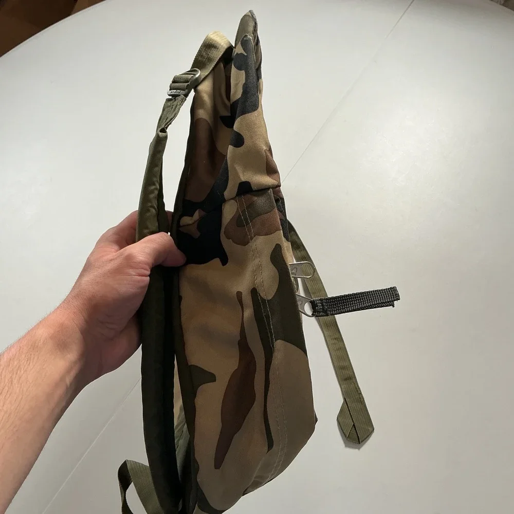 JanSport Backpack Unisex OS Woodland Camo Canvas Streetwear Gorpcore Utility Bag